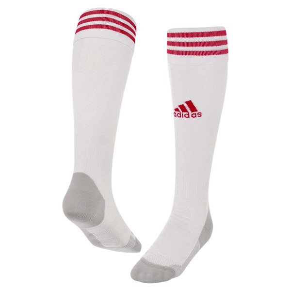 Socken Ajax Heim 2020-21 Weiß Fussballtrikots Günstig